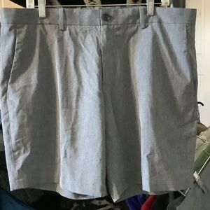 Perry Ellis Light Gray Flat Front Golf‎ Shorts 38, moisture wicking, new